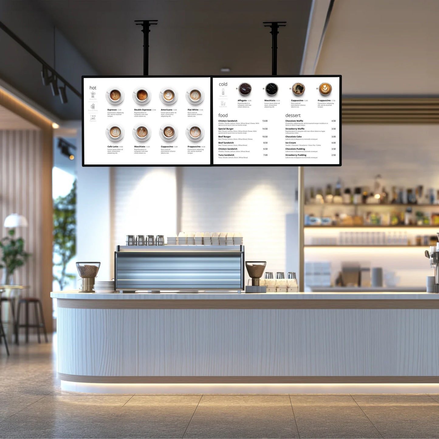 LED Advertising Menu and Poster Light Box A2 - Compact Professional Display