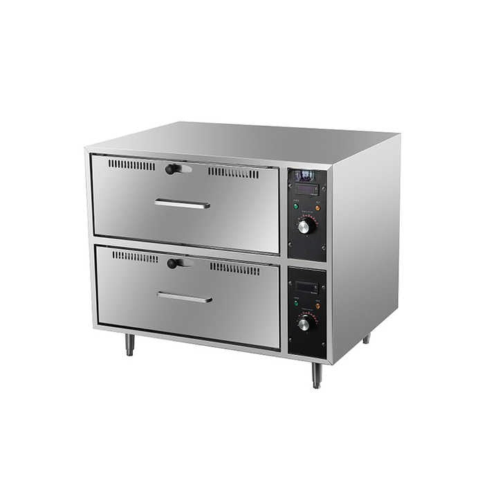 KELOO Commercial Drawer Food Warmer HW-82 - 2kW 2-Drawer Professional