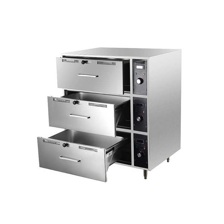 KELOO Commercial 3-Drawer Food Warmer - 3KW Professional Kitchen Equipment