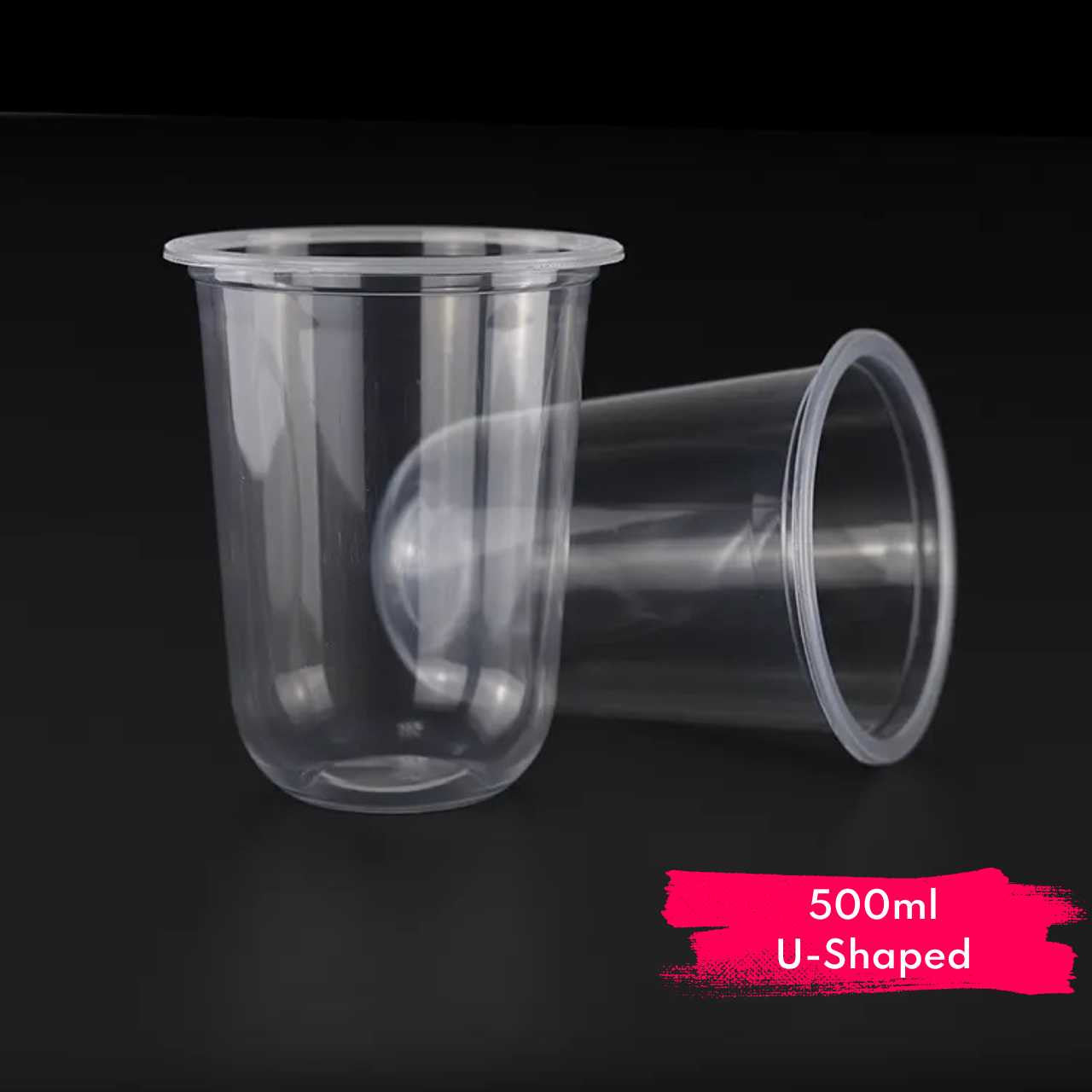 Bubble Tea U-Shape PP Cups (500ml & 700ml)
