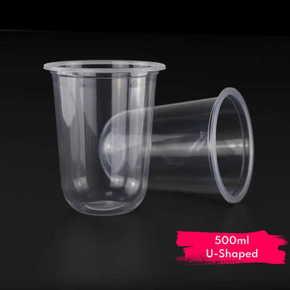 Bubble Tea U-Shape PP Cups (500ml & 700ml)