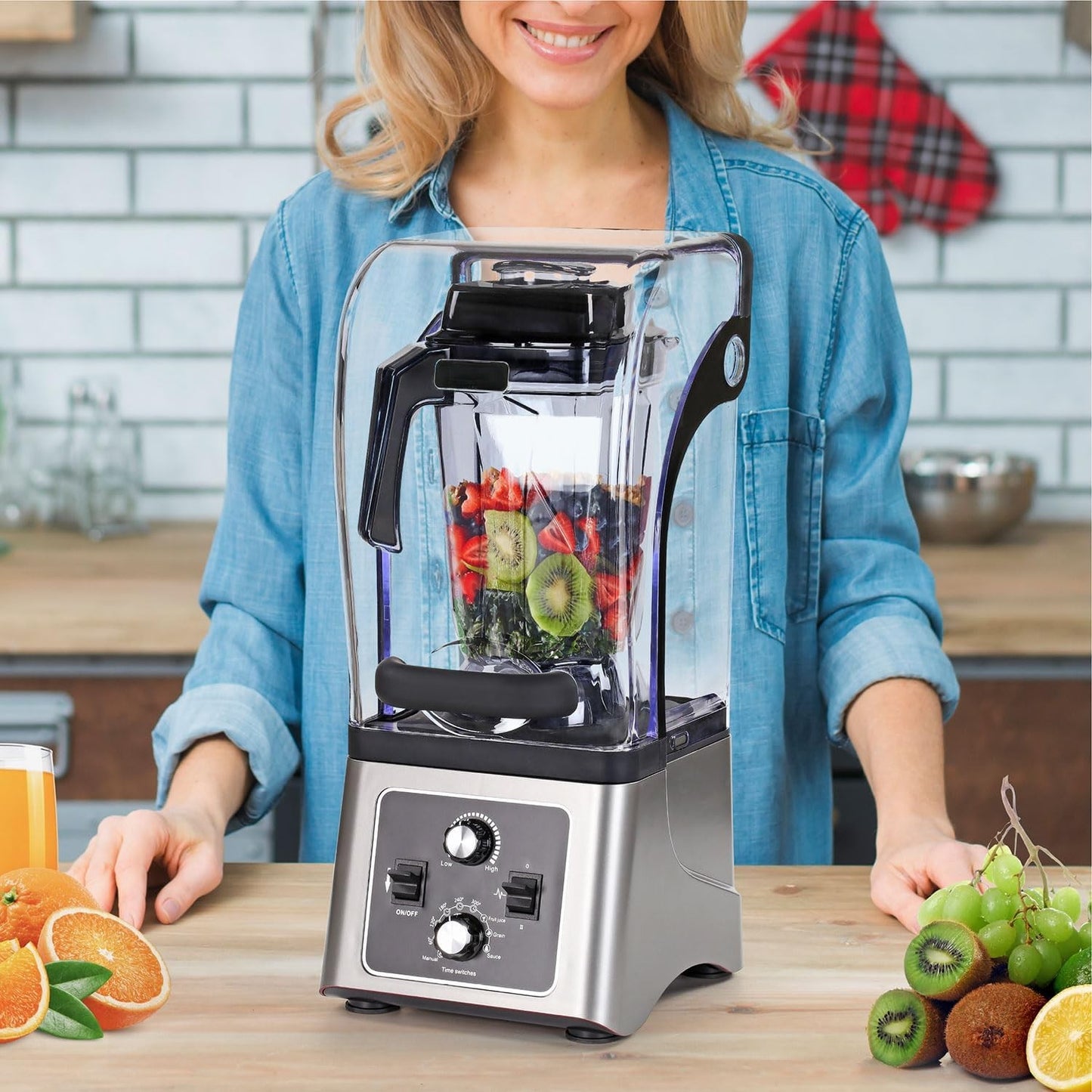 Keloo Commercial Blender 2.5L with Sound Enclosure - 2200W Professional