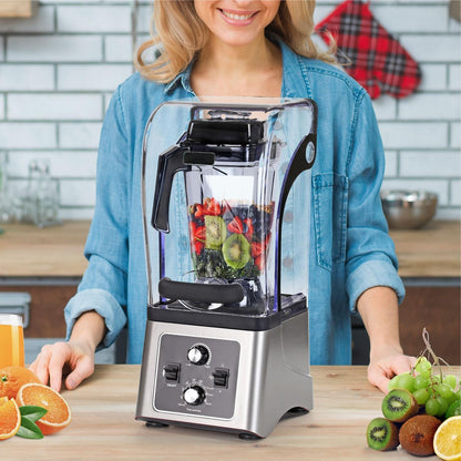 Keloo Commercial Blender 2.5L with Sound Enclosure - 2200W Professional