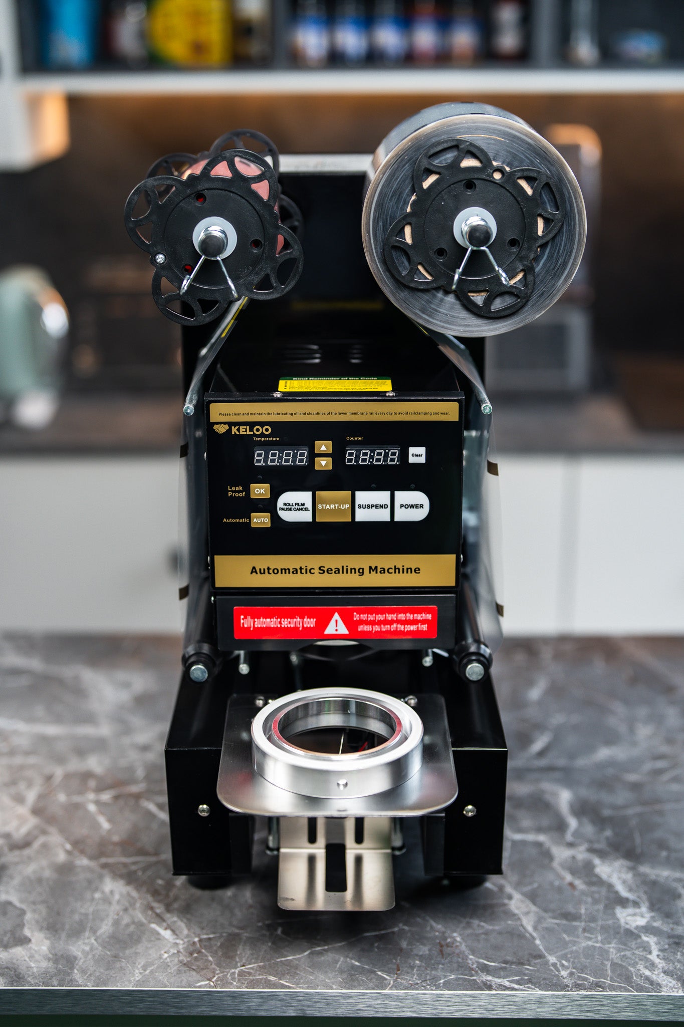 Automatic Cup Sealing Machine Commercial Bubble Tea 550-650 Cups/H