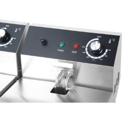 Keloo Commercial Double Fryer 2x6 Litre Electric 5kW - Professional Deep Fryer