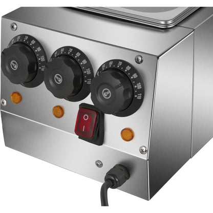 KELOO Commercial Chocolate Melter Triple Pan 2.0kW