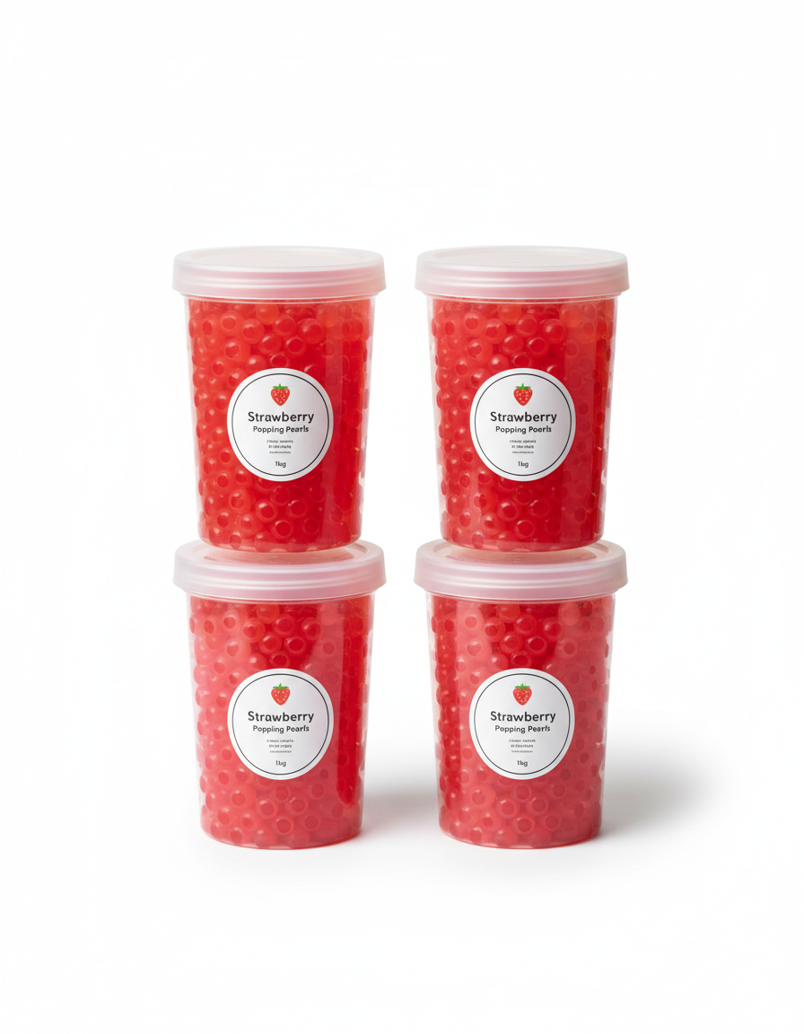 Strawberry Popping Balls (4 Tubs)