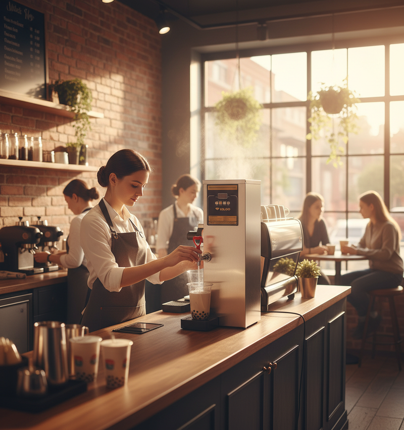 KELOO Water Boiler in Busy Cafe - Correct Model